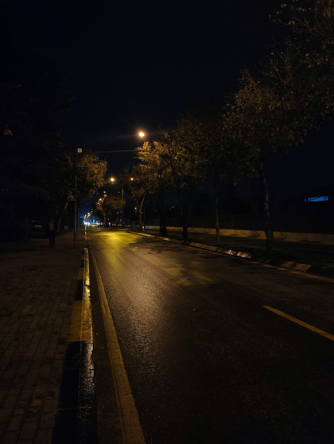 person holding flashlight in dark