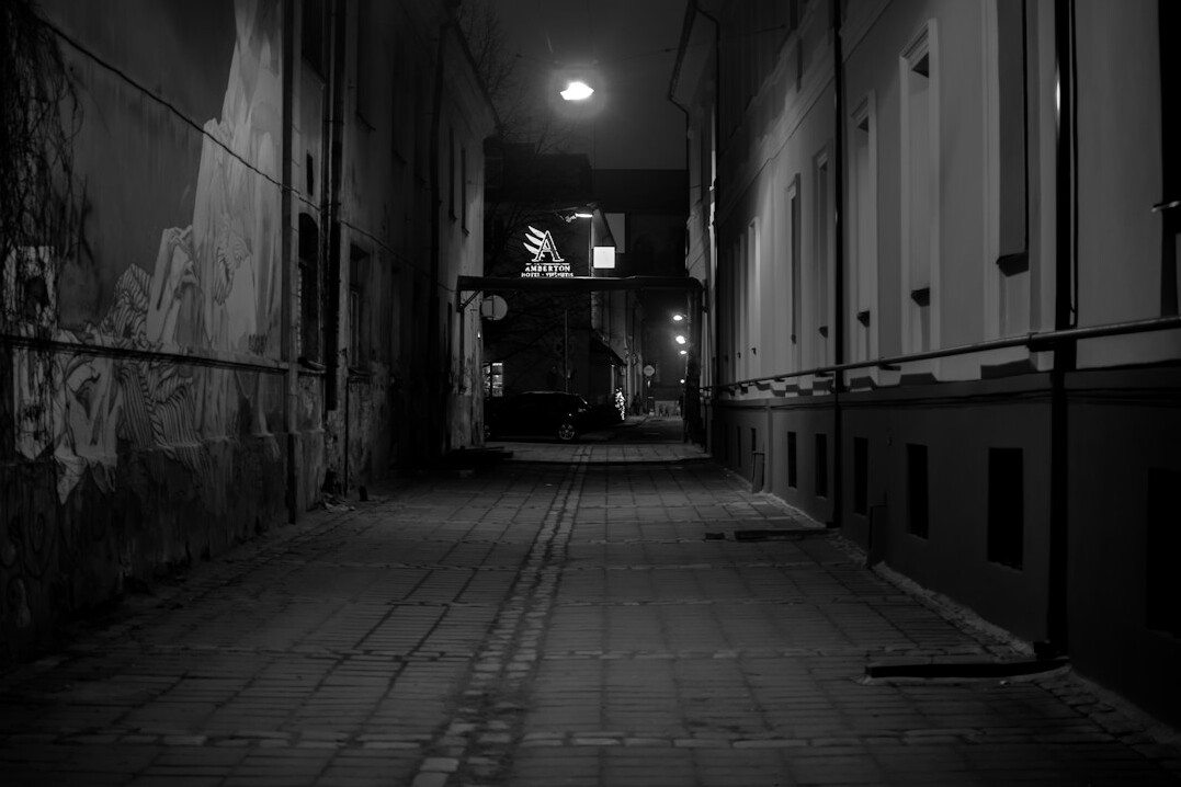 dark alley at night